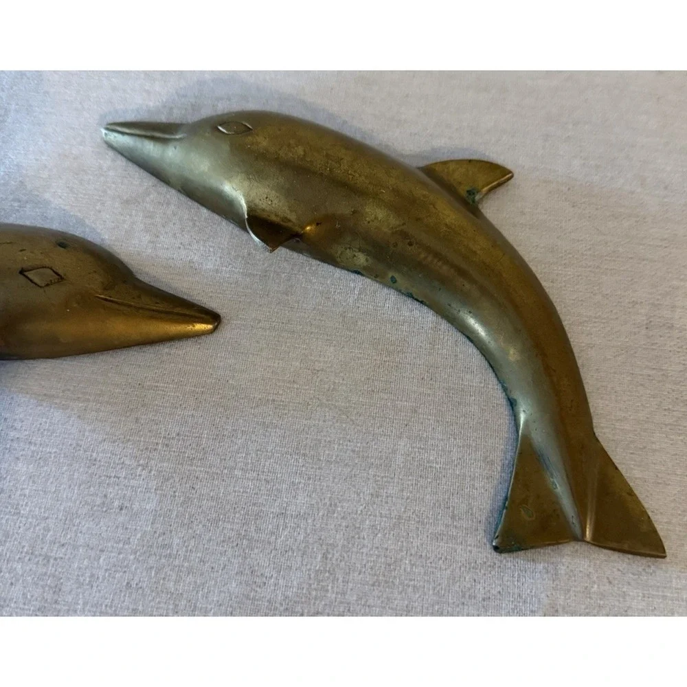 Set of 2 Vintage Brass 8
